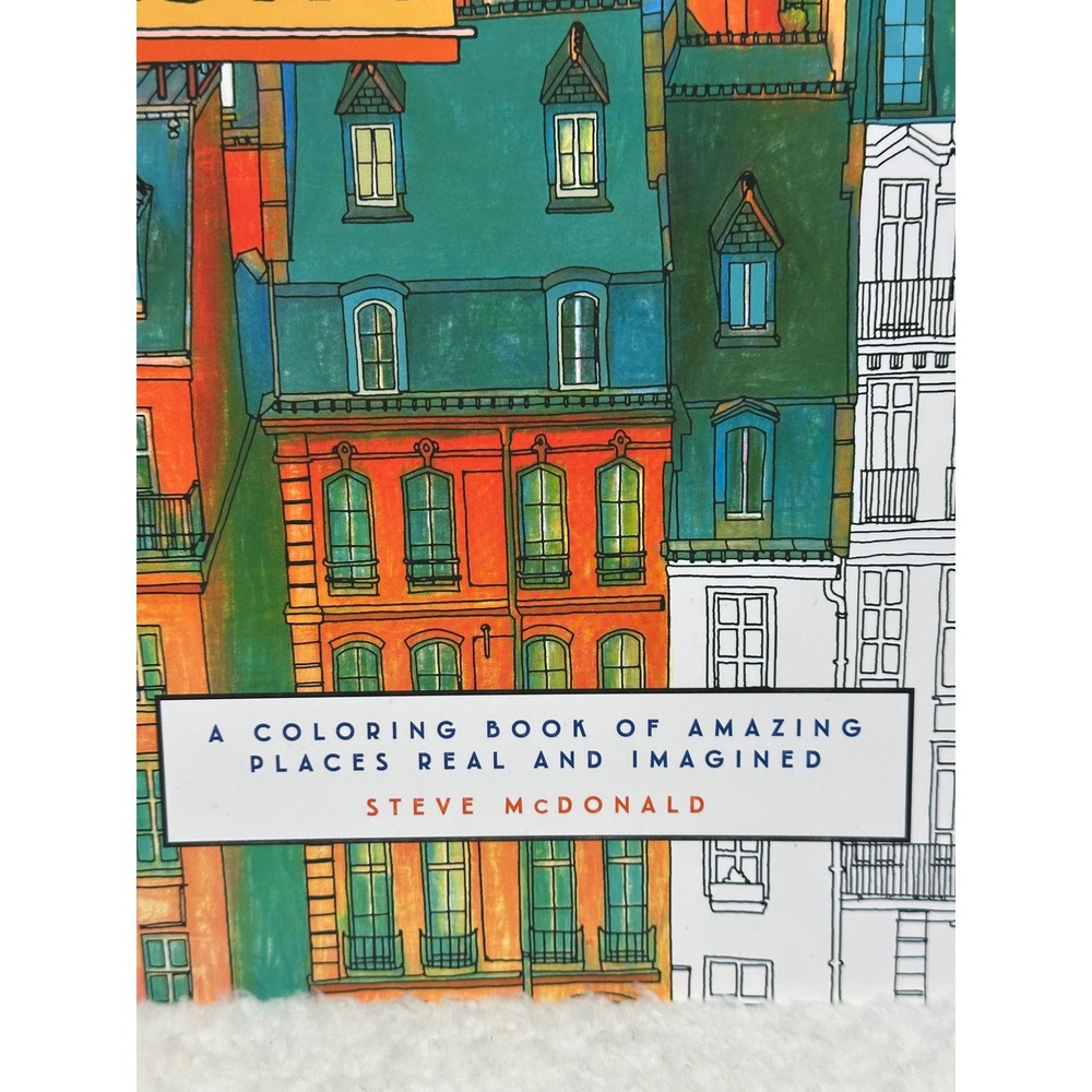 Chronicle Books Fantastic Cities Coloring Book Steve McDonald Architecture Views - Picture 4 of 4